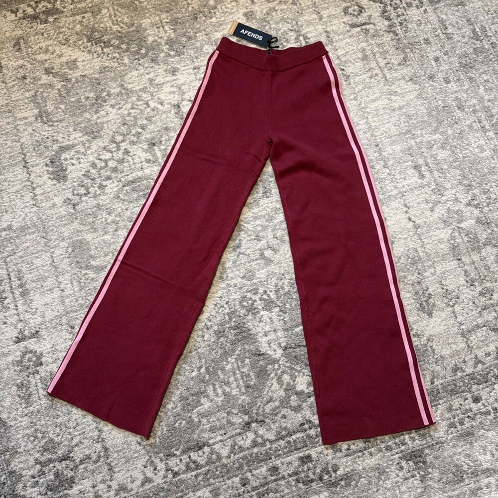 Afends SUNNY - KNIT PANT KNIT PANT Burgundy XS